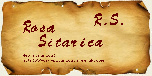 Rosa Sitarica vizit kartica